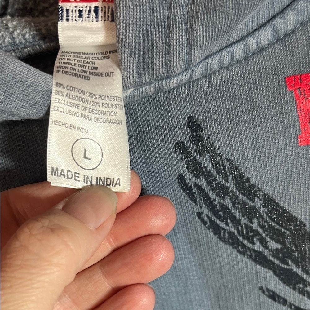 Lucky Brand Blue Hoodie with Star and Wings VINTAGE - Picture 7 of 7